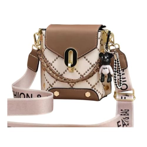 Baoblaze Damen Handytasche Leichte Satchel Umhängetasche für Dating Pendeln, Braun von Baoblaze