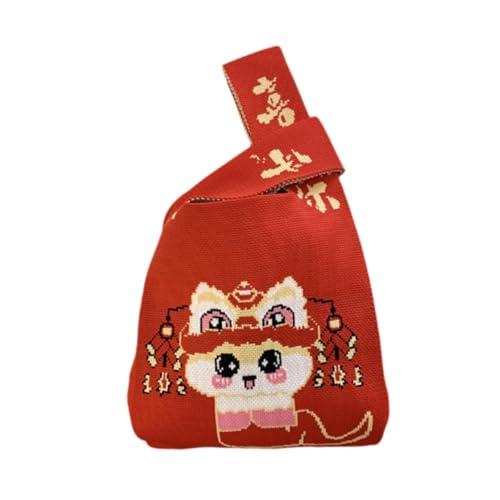 Baoblaze Damen Knoten Handgelenk Tasche Strick Handtasche Ärmel Knoten Beutel Neujahr Stricktasche, Schlange Baoblaze Damen Knoten Handgelenk Tasche Strick Handtasche Ärmel Knoten Beutel Neujahr Stricktasche, Schlange von Baoblaze