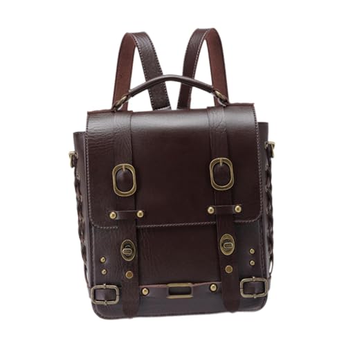 Baoblaze Damen PU Rucksack Retro Design Daypack Tragbare Abnehmbare Träger Handtasche Baoblaze Damen PU Rucksack Retro Design Daypack Tragbare Abnehmbare Träger Handtasche von Baoblaze