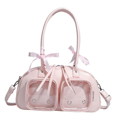 Baoblaze Damen Umhängetasche Tote Top Handle Handtasche Chic Satchel Solid Color Damen Geldbörse, Rosa von Baoblaze