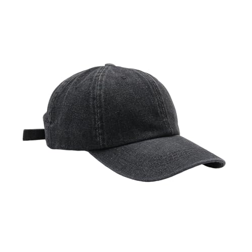 Baoblaze Denim Baseball Cap Retro Modisch Casual Klassisch Premium Plain Cap Schirmmütze, Schwarz von Baoblaze