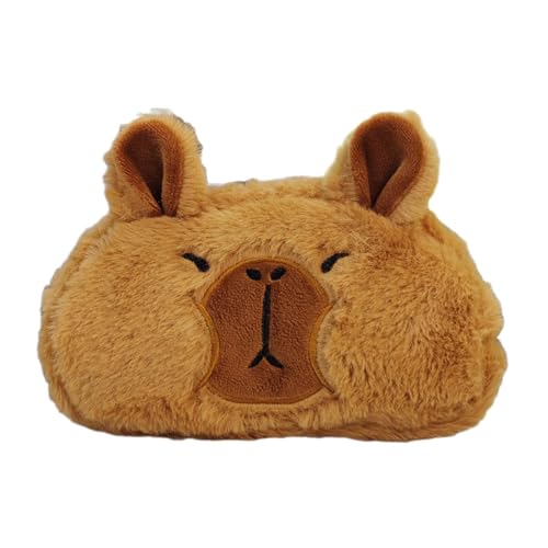 Baoblaze Federmäppchen aus Plüsch mit Capybara-Motiv, Stifttasche, Schreibwaren-Organizer, süße tragbare Stofftiertasche, Bleistifttasche für Jungen und, Stil b von Baoblaze