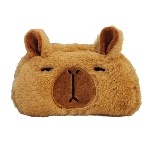 Baoblaze Federmäppchen aus Plüsch mit Capybara-Motiv, Stifttasche, Schreibwaren-Organizer, süße tragbare Stofftiertasche, Bleistifttasche für Jungen und, Stil c von Baoblaze