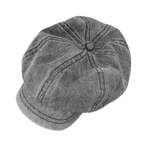 Baoblaze Flache Kappe für Frauen Kopfbedeckung grau Baskenmütze zum Einkaufen im Freien Aktivitäten Geschenk von Baoblaze
