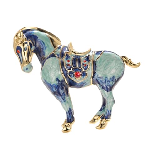 Baoblaze Frauen Emaille Tier Brosche Schal Dekoration Kreative Vintage Design Rucksack Revers Pin Pferd Form Brosche Pin für Frauen Geschenk von Baoblaze