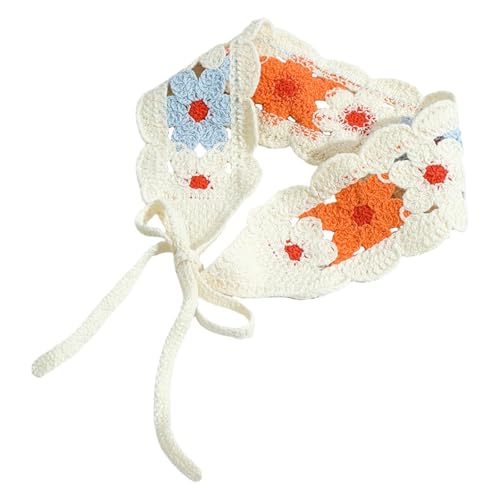 Baoblaze Frauen Häkeln Bandana Design Handgemachte Dekoration Frauen Mädchen Foto Requisiten, Blue Orange von Baoblaze
