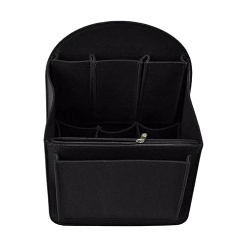 Baoblaze Geldbeutel Organizer Einsatz Filzbeutel Organizer Abnehmbarer Shaper Organizer Bag Liner Innenbeutel für Gepäck, Achselbeutel Tote, Schwarz von Baoblaze