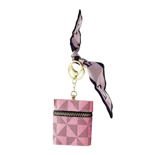 Baoblaze Geldbörse Mini-Aufbewahrungstasche, Kopfhörer-Aufbewahrungstasche, Damen-Reißverschluss-Etui, Lipgloss-Make-up-Aufbewahrungshalter, kleine Geldbörse, ROSA von Baoblaze