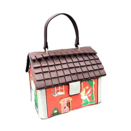 Baoblaze Haus geformtes Crossbody -Taschen -Umhängetasche Satchel Trendy -Geldbörse für Urlaubsreisen, Rot von Baoblaze