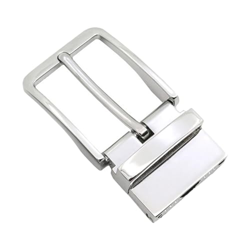 Baoblaze Herren Gürtelschnalle Edelstahl, Men Belt Buckle Metall, Legierung Gürtelschnalle, Fashion Reversible Belt Buckle, Single Prong Rechteckigen Pin Gürtelschnalle für Männer Gürtel, 03 von Baoblaze