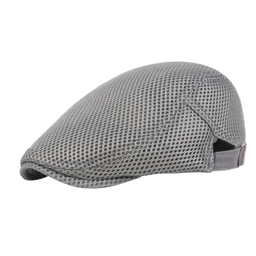 Baoblaze Flatcap Herren Sommer, Herren Schirmmütze, Schiebermützen Flat Cap, Newsboy Flatcap, Barett Capaus Atmungsaktive, Sportmütze Gatsby Newsboy Cap, Barette Cap für Herren Damen Urlaub, grau von Baoblaze