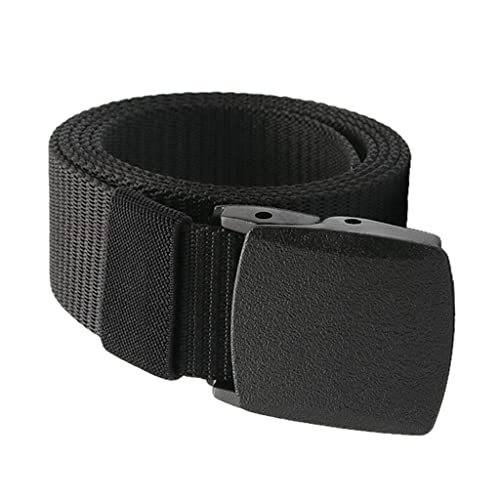 Baoblaze Herrengürtel, Gürtel Herren Stoffgürtel mit aus aus Schiebeschnalle für Jeans Anzug, 38mm breit, Schwarz, 113-123 cm von Baoblaze