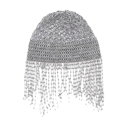 Baoblaze Kopfbedeckung mit Strasssteinen, Kappe mit langer Quaste, Kopfbedeckung mit Kette und Quaste, Kappe, für Modenschau, Maskerade, Bauchtanz Baoblaze Kopfbedeckung mit Strasssteinen, Kappe mit langer Quaste, Kopfbedeckung mit Kette und Quaste, Kappe, für Modenschau, Maskerade, Bauchtanz von Baoblaze