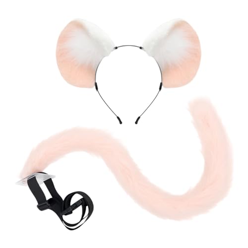 Baoblaze Maus Kostüm Set Maus Ohren Stirnband und Schwanz für Damen Herren Karneval Maskerade von Baoblaze