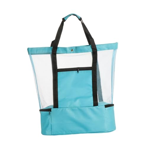 Baoblaze Mesh Beach Tote Bag Frauen mit Griff für Snacks Rucksackparty Reisen Sommer, GrÜn von Baoblaze