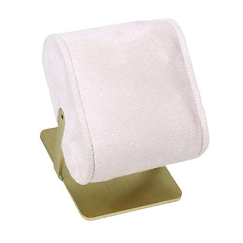 Baoblaze Moderner Uhrenhalterständer, Schmuck-Organizer, Schmuckständer für Herren, stilvolle Metall-Schmuckpräsentationsstütze für Schmuck-Requisiten, Beigeweiß von Baoblaze