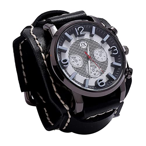 Baoblaze Punk Retro Armbanduhr Manschette Analog Armbanduhren Frauen, Schwarz von Baoblaze