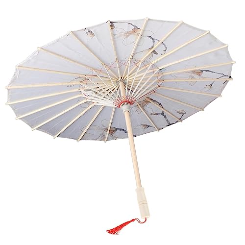 Baoblaze Regenschirm aus geöltem Papier im chinesischen Stil, klassischer Tanzschirm, Winddicht, mit Aufbewahrungstasche, orientalischer Ölpapier-Sonnenschirm, Stil z von Baoblaze