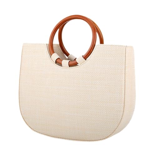 Baoblaze Reise-Clutch-Tasche, Sommer-Strand-Handtasche, Abriebfeste EIN-Schulter-Tasche, Umhängetasche für Wandern, Make-up, Shopping, Mädchen, Weiß von Baoblaze