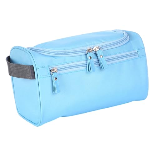 Baoblaze Reise-Kulturbeutel, Rasiertasche für Toilettenartikel, Zubehör, Badezimmertasche, Herren und Damen, mit Griff, Toilettenartikel-Organizer, Blau von Baoblaze