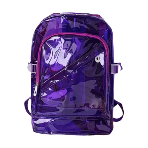 Baoblaze Rucksack Schultasche Utility Tragbare wasserdichte verstellbare Schultergurte Büchertasche Aufbewahrungstasche für Camping Teenager Kinder, Lila von Baoblaze