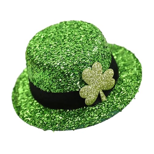 Baoblaze ST. Patrick's Day Hut-Haarspange, grüne Haarnadeln, grün, Mini für Frauen und Mädchen, Hut-Haarnadeln, Feiertags-Pailletten-Hut-Haarspange, Haarspange von Baoblaze