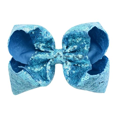 Baoblaze Schleife Haarspange Haarnadel Mode Haarspangen Kopfbedeckung Haarschleife Kinder Schleife Kopfschmuck für Weihnachten Hochzeit Party Frauen, Blau von Baoblaze