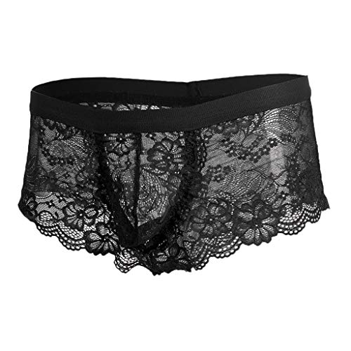 Baoblaze Schiere Spitze Durchschauen Höschen Slip Unterwäsche Dessous, Schwarz, M von Baoblaze