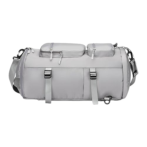 Baoblaze Sporttasche für Damen Und Herren, Sporttasche mit Schuhfach, Weekender Übernachtungstasche/Rucksack, Sporttasche für Reisen, Schwimmen, Grau von Baoblaze