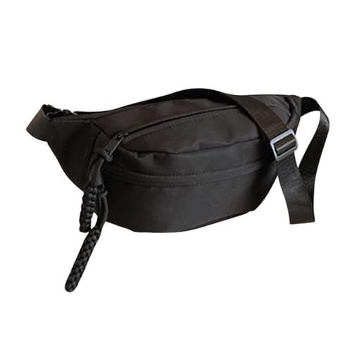 Baoblaze Umhängetasche, Brusttasche, leicht, Verstellbarer Riemen, Bundtasche, Gürteltasche, Schulterrucksack für Outdoor, Fitnessstudio, Wandern, Reisen, Schwarz von Baoblaze