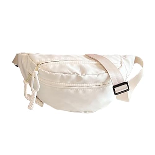 Baoblaze Umhängetasche, Brusttasche, leicht, Verstellbarer Riemen, Bundtasche, Gürteltasche, Schulterrucksack für Outdoor, Fitnessstudio, Wandern, Reisen, Weiß von Baoblaze