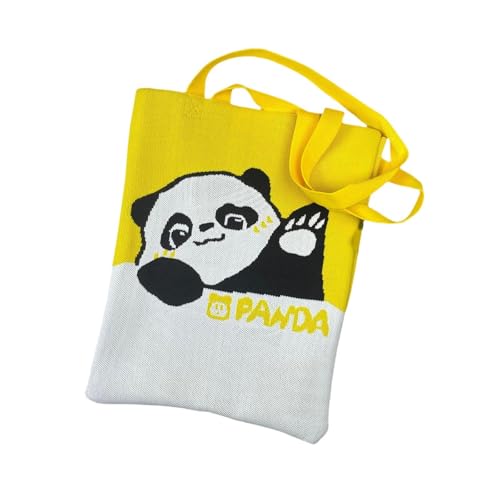 Baoblaze Umhängetasche Damen Stricktasche Reisetasche Hobo Bag Damenhandtasche Satchel Leichte Einkaufstasche für die Arbeit im Herbst im Freien, Gelb von Baoblaze