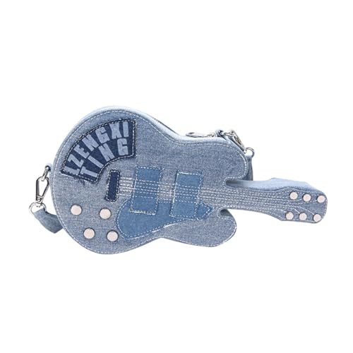 Baoblaze Umhängetasche in Gitarrenform, modische, einfache Umhängetasche für Damen für Reisen und Arbeit von Baoblaze