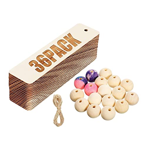 Baoblaze Unfertige Holzperlen Lesezeichen Tags Holz lose Perlen für Anhänger Hochzeit von Baoblaze