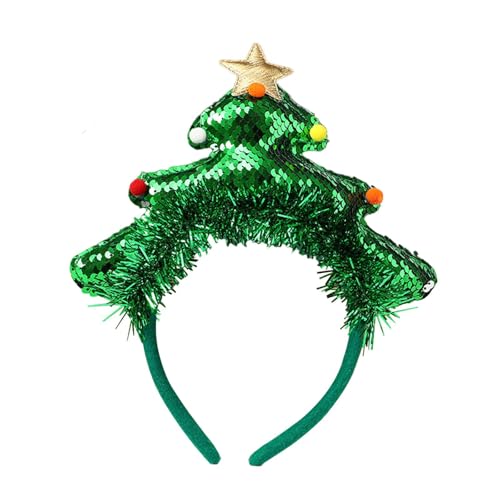 Baoblaze Weihnachten Stirnband Nette Dekorative Haar Hoop für Geburtstag Party Neue Jahr Festliche, Weihnachtsbaum mit Pailletten von Baoblaze