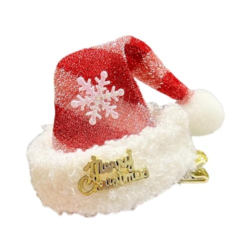 Baoblaze Weihnachts-Haarspange, Haarnadel, Weihnachts-Haarspange für Club-Mottoparty, Festival, Karneval, Rote Silberne Streifen von Baoblaze