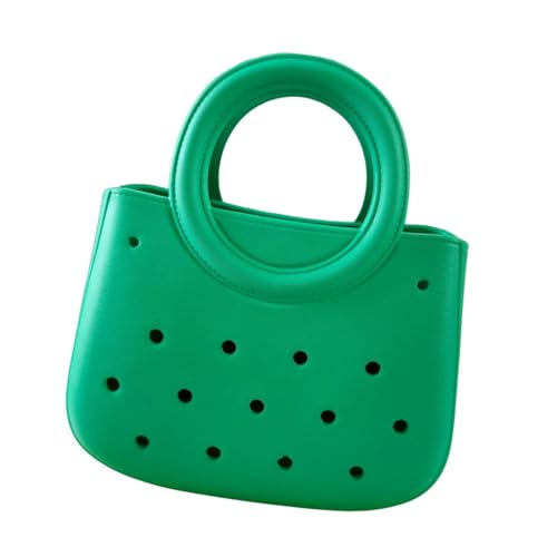 Baoblaze Womens Beach Bag wasserdichte kleine Einkaufstaschen Korb PVC Offene Sommerreisehandtasche, GrÜn von Baoblaze