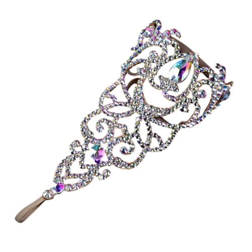 Frauen Bauchtanz Fußkettchen Fußarmbänder Strasssteine Vielseitiger Fußschmuck Zubehör für Erwachsene Mädchen Maskerade Performance, von Baoblaze