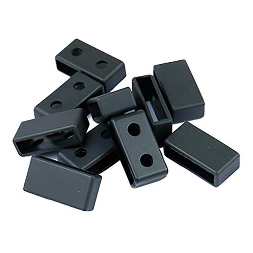 Baoblaze 10 Gemischtfarbe Schlaufe, Gummi Verschlussring, Schnalle Halter für GA100 BA100, Schwarz 22mm von Baoblaze