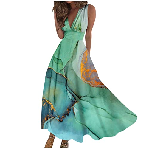 Baodan Damen Sommerkleid Damen Sommerkleider Damen Sommerkleid Lang Sommerkleid Damen Boho Sommerkleid Maxi Damen Tunika Kleid Damen Kleid Damen Lang Damen Kleid Elegant Elegante Kleider von Baodan