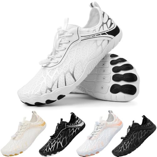 Badeschuhe Damen 37 Wasserschuhe Herren Barfußschuhe Strandschuhe Aquaschuhe Schwimmschuhe Sommer Outdoor Schnell Trocknen Surfschuhe Fitnessschuhe für Unisex Schwarz Weiß Badeschuhe Damen 37 Wasserschuhe Herren Barfußschuhe Strandschuhe Aquaschuhe Schwimmschuhe Sommer Outdoor Schnell Trocknen Surfschuhe Fitnessschuhe für Unisex Schwarz Weiß von Baodenvi