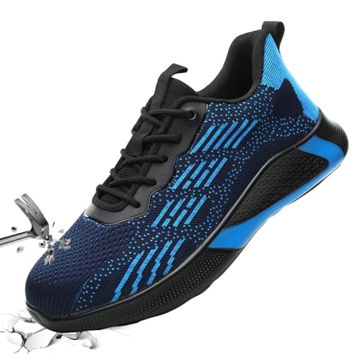Baodenvi Arbeitsschuhe S1 Sicherheitsschuhe Damen Herren mit Stahlkappe Schutzschuhe Sportlich Arbeit Schuhe Unisex Sommer Atmungsaktiv rutschfeste Stahlkappenschuhe Schwarz Blau 40 Baodenvi Arbeitsschuhe S1 Sicherheitsschuhe Damen Herren mit Stahlkappe Schutzschuhe Sportlich Arbeit Schuhe Unisex Sommer Atmungsaktiv rutschfeste Stahlkappenschuhe Schwarz Blau 40 von Baodenvi
