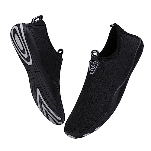 Badeschuhe Damen Herren Wasserschuhe Schwimmschuhe Strandschuhe Aquaschuhe Alles Schwarz 42 EU von Baofular