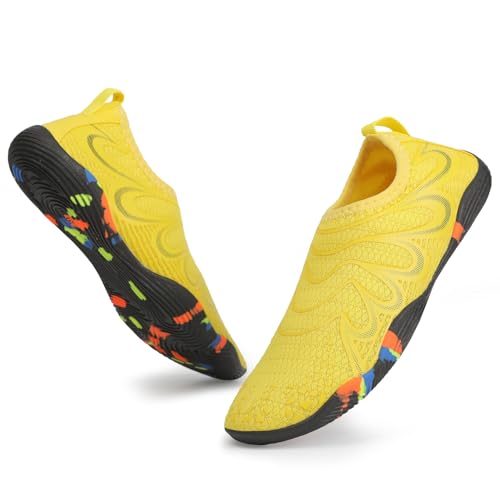 Badeschuhe Damen Herren Wasserschuhe Schwimmschuhe Strandschuhe Aquaschuhe Gelb 37 EU Badeschuhe Damen Herren Wasserschuhe Schwimmschuhe Strandschuhe Aquaschuhe Gelb 37 EU von Baofular