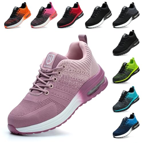 Baofular Arbeitsschuhe Herren Sicherheitsschuhe Damen Leicht Sportlich Stahlkappenschuhe rutschfest Atmungsaktiv Flieder 39 EU 245 Baofular Arbeitsschuhe Herren Sicherheitsschuhe Damen Leicht Sportlich Stahlkappenschuhe rutschfest Atmungsaktiv Flieder 39 EU 245 von Baofular