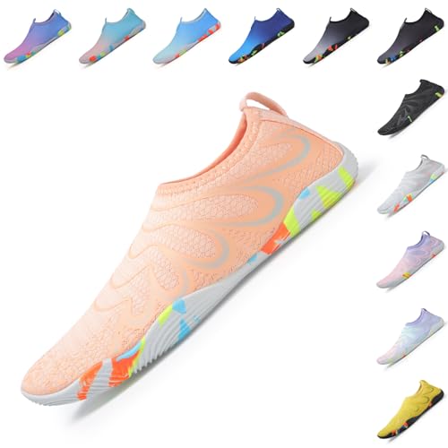 Baofular Badeschuhe Damen Herren Wasserschuhe Schwimmschuhe Sommer Strandschuhe Schnell Trocknend Aquaschuhe Surfschuhe für Meer Pfirsich 40 EU Baofular Badeschuhe Damen Herren Wasserschuhe Schwimmschuhe Sommer Strandschuhe Schnell Trocknend Aquaschuhe Surfschuhe für Meer Pfirsich 40 EU von Baofular