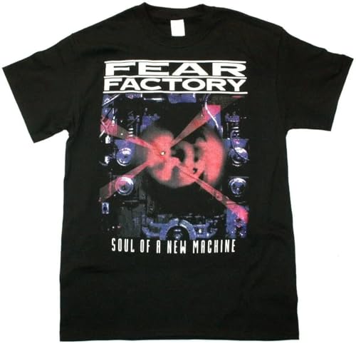 Fear-Factory-Soul-of-A-New-Machine-Black-T-Shirt-Industrial-Metal-Death-Metal Black M von BaohuLDWwde5a