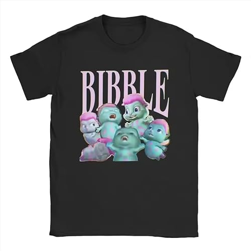 Vintage Bibble Collage T-Shirts for Men Women Crewneck T Shirts Short Sleeve Tees Summer Tops Black M von BaohuLDWwde5a