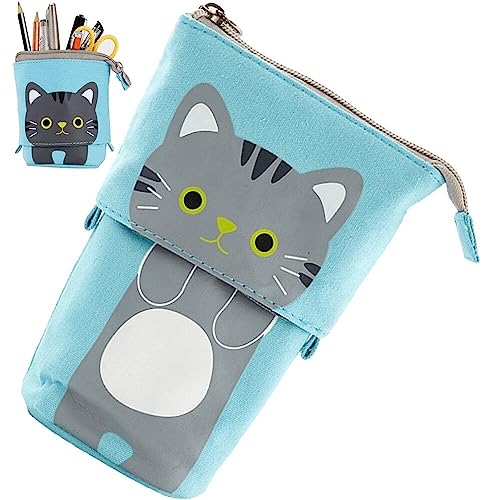 Kawaii Pencil Hülle Große Kapazität Organisator Canvas Pen Box -Beutel Für Girls School Supplies Accessoires Briefpapiertasche von Baokuan