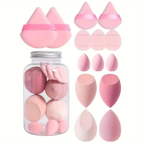 14 Stück Make Up Set Verschiedene Größen, Beautys Blender Makeup, Foundation Blending Beauty Sponge, Makellos Für Flüssige Cremes Sonnenschutz Und Puder, Für Frauen Mädchen von Baoqifong